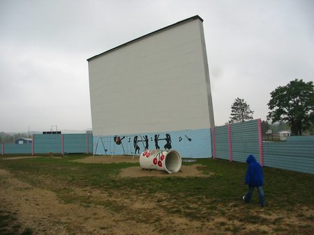 Cherry Bowl Drive-In Theatre - Front Of Screen - Photo From Water Winter Wonderland (newer photo)